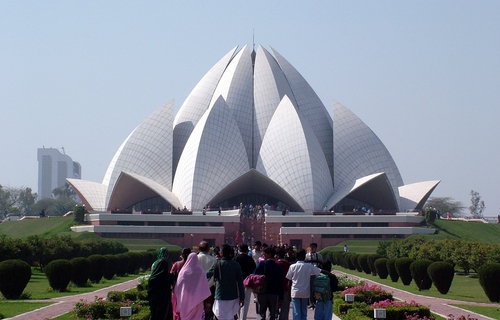 The Bahai Temple in New-Delhi, India