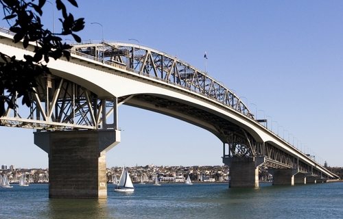 Auckland Harbour Bridge in New Zealand